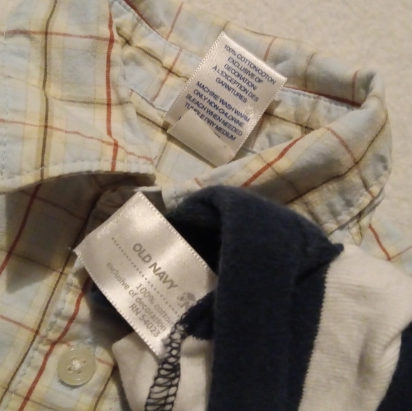 Old Navy 2pc Plaid & Stripe Romper Set - Picture 5 of 5